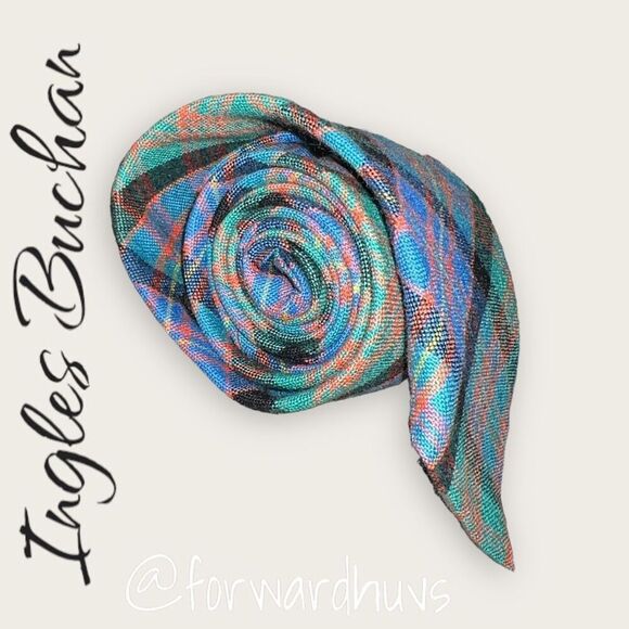 Vintage Ingles Buchan Tartan Necktie - Scottish Elegance in Pure Wool - Picture 6 of 8